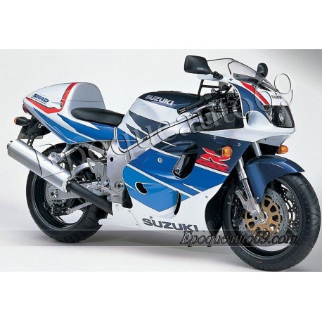 Autocollants - stickers Suzuki GSX-R 750 1997 version blanc/bleu