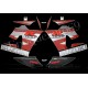 Autocollants - stickers Suzuki GSX-R 750 2004 version Noir / rouge