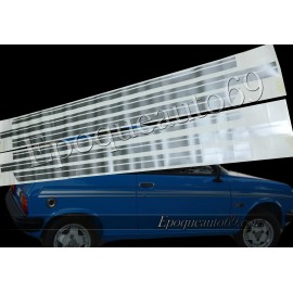 Autocollants Bandes latérales Peugeot 104 zs bleu Ibis
