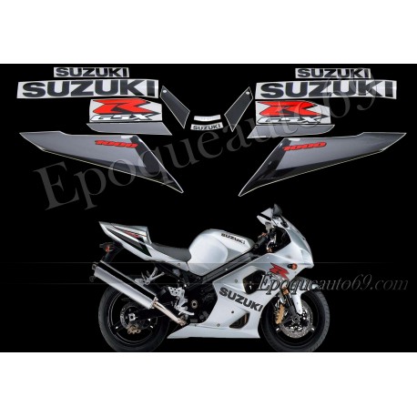 Kit autocollants stickers Suzuki GSX-R 1000 2003 version argent