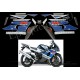 Kit autocollants stickers Suzuki GSX-R 1000 2003 - blanc / bleu