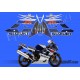 Kit autocollants stickers Suzuki GSX-R 1000 2004 version blanc / bleu