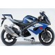 Kit autocollants stickers Suzuki GSX-R 1000 2005 version blanc / bleu