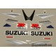 Kit autocollants stickers Suzuki GSX-R 1000 2005 version blanc / bleu