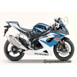 Kit autocollants sticker Suzuki GSX-R 1000 2006 version blanc / bleu