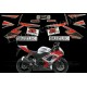 Kit autocollants stickers Suzuki GSX-R 1000 2007 version argent / rouge