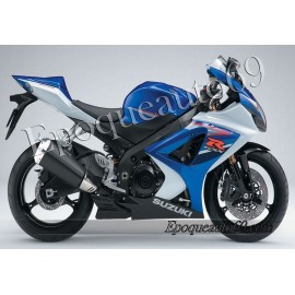 Kit autocollants stickers Suzuki GSX-R 1000 2007 version blanc / bleu