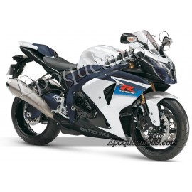 Kit autocollants stickers Suzuki GSX-R 1000 2010 version blanc / noir