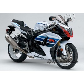 Kit autocollants stickers Suzuki GSX-R 1000 2012 version Blanc/bleu