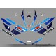 Kit autocollants stickers Suzuki GSX-R 1000 2012 version Blanc/bleu