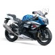 Kit autocollants stickers Suzuki GSX-R 1000 2013 version Blanc/bleu