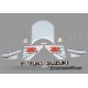 Kit autocollants stickers Suzuki GSX-R 1000 2013 version Blanc/bleu
