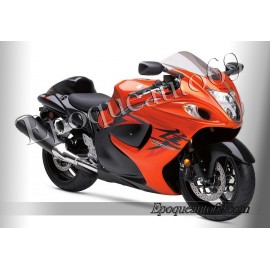 Autocollants stickers Suzuki Hayabusa 2008 version orange / rouge