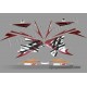 Autocollants stickers Suzuki Hayabusa 2008 version orange / rouge
