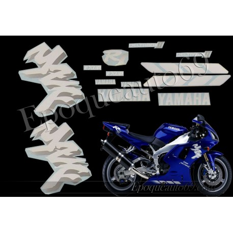 Kit autocollants Stickers Yamaha YZF-R1 1998 version bleu