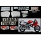 Kit autocollants Stickers Yamaha YZF-R1 1999 version blanc / rouge