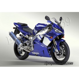 Kit autocollants Stickers Yamaha YZF-R1 2001 version bleu