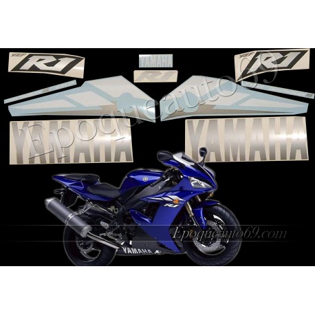 Kit autocollants Stickers Yamaha YZF-R1 2003 version bleu