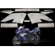 Kit autocollants Stickers Yamaha YZF-R1 2004 version bleu