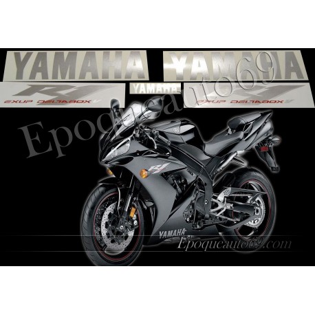 Kit autocollants Stickers Yamaha YZF-R1 2005 version noir