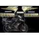 Kit autocollants stickers Yamaha YZF-R1 2007 version noir / or