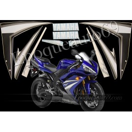 Kit autocollants stickers Yamaha YZF-R1 2007 version bleu