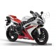 Kit autocollants stickers Yamaha YZF-R1 2007 version blanc / rouge