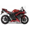 Kit autocollants stickers Yamaha YZF-R1 2007 version "rouge cerise"