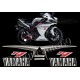 Kit autocollants stickers Yamaha YZF-R1 2009 version blanc / rouge