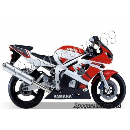 Autocollants stickers Yamaha YZF-R6 1999 version blanc / rouge