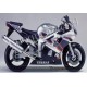 Autocollants stickers Yamaha YZF-R6 1999 version argent / noir