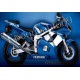 Autocollants Stickers Yamaha YZF-R6 2002 version bleu 2