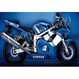 Autocollants Stickers Yamaha YZF-R6 2002 version bleu 2