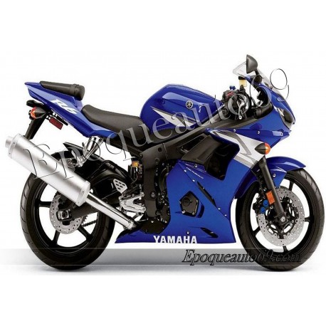 Autocollants Stickers Yamaha YZF-R6 2004 version bleu