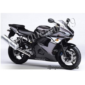 Autocollants Stickers Yamaha YZF-R6 2004 version gris / noir