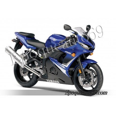 Autocollants Stickers Yamaha YZF-R6S 2008 - version bleu