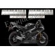 Autocollants stickers Yamaha YZF-R6 2007 - version gris