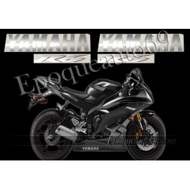 Autocollants stickers Yamaha YZF-R6 2007 - version gris