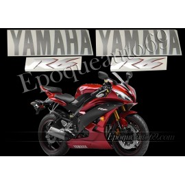 Autocollants stickers Yamaha YZF-R6 2007 - version "rouge cerise"