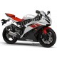 Kit autocollants Stickers Yamaha YZF-R6 2008 - version blanc / rouge