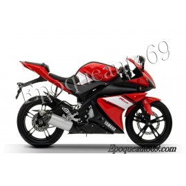 Autocollants Stickers Yamaha YZF-R125 2009 - rouge / noir