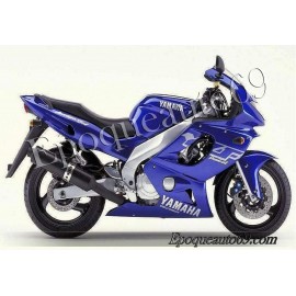 Autocollants stickers Yamaha YZF600R 2001 version bleu