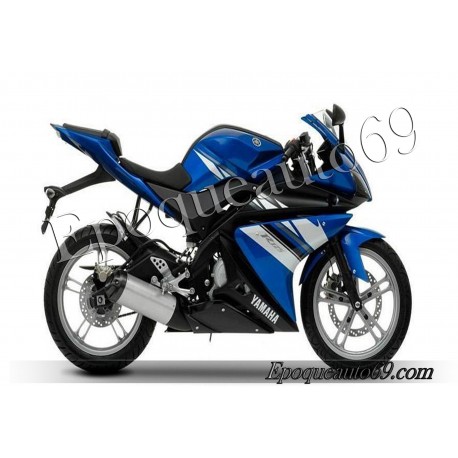 Autocollants stickers Yamaha YZF-R125 2009 bleu