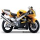 Autocollants stickers Honda CBR 929RR 2001 - version jaune