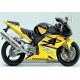 Autocollants stickers Honda CBR 954RR 2003 - version jaune / bleu foncé