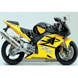 Autocollants stickers Honda CBR 954RR 2003 - version jaune / bleu foncé