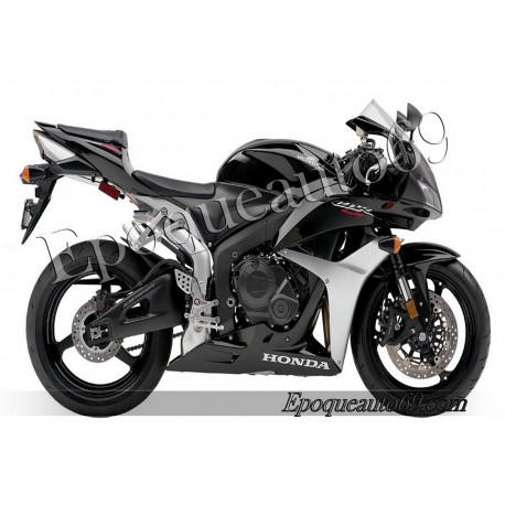 Autocollants stickers Honda CBR 600RR 2007 - version noir / argent