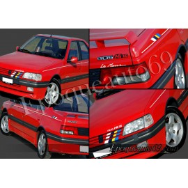 Autocollants peugeot - 405 Mi16 - le mans -