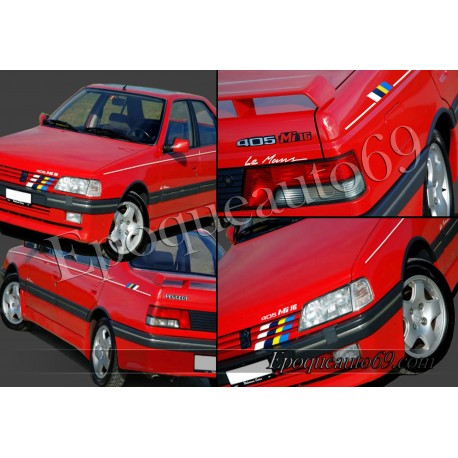 Autocollants peugeot - 405 Mi16 - le mans -