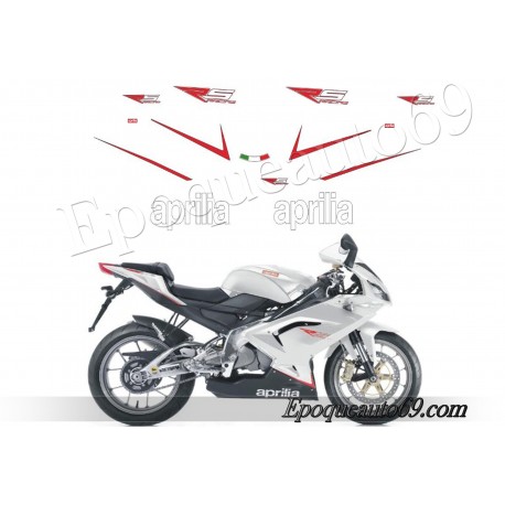 Autocollants stickers Aprilia rs 125 racing année 2010